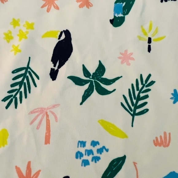 HANNA ANDERRSON GIRLS RASHGUARD SWIM TOP WITH TROPICAL PATTERN SIZE 6-7 - Picture 5 of 9